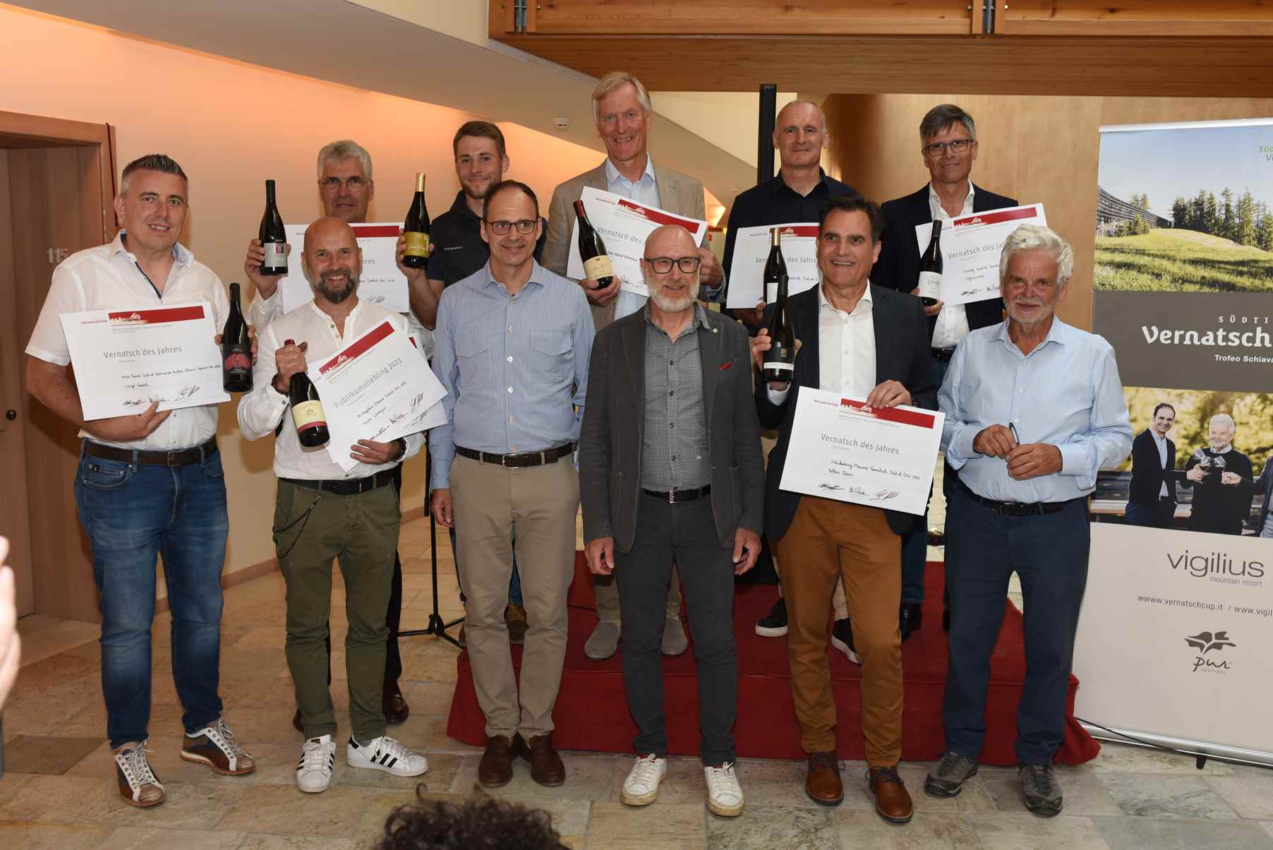 Vernatsch 2023 Die Prämierten und die Organisatoren I premiati e gli organizzatori Fotokofler Lana